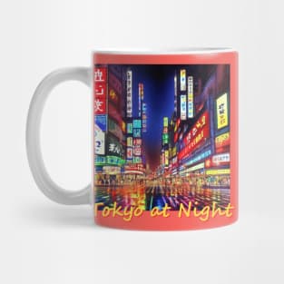 Japan Shibuya Tokyo at Night by Kana Kanjin Mug